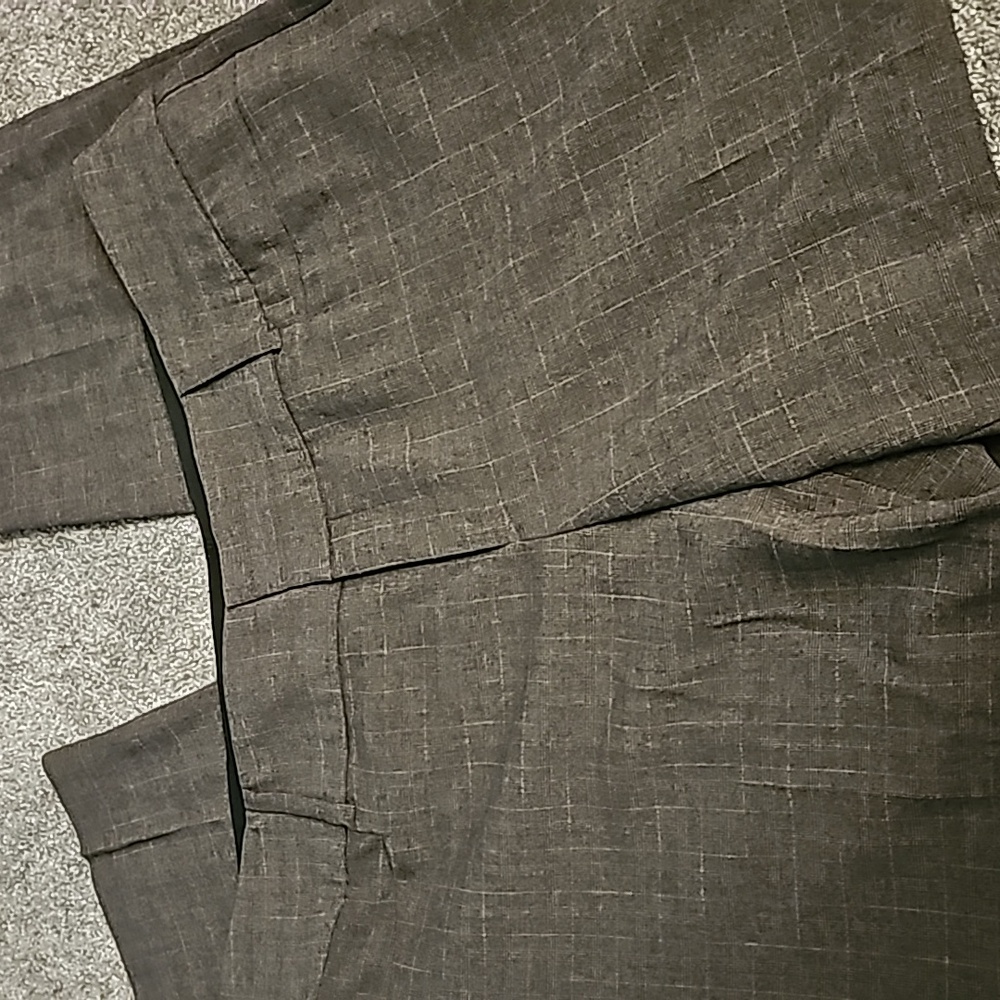 J🔹️Brown Plaid Bootcut Dress Pants